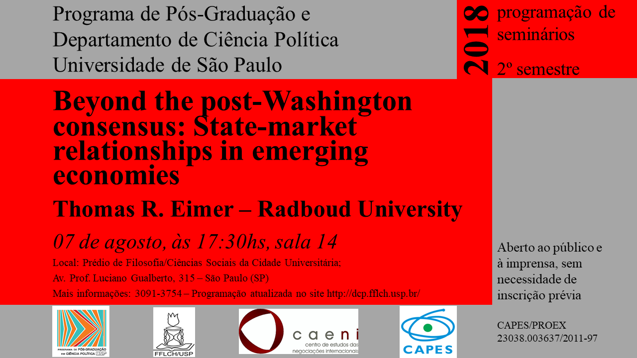 Seminário sobre as relações entre Estado e mercado nas economias emergentes
